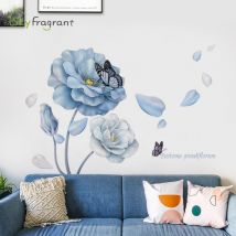 3D fleur autocollant mural salon canapé TV fond mur décor chambre autocollants chambre décoration maison auto-adhésif