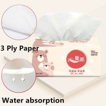 Serviettes de toilette blanches 3 couches | Lot de 300 feuilles de papier, à pompage, serviettes de toilette douces, serviettes de toilette domestiques, serviettes de toilette douces, 10 pièces