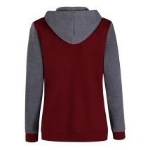 Patchwork décontracté Skateboard sweat à capuche Sport femmes hiver sweat à capuche couleur unie à manches longues sweat à capuche Femme hauts