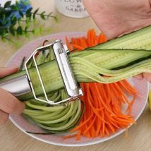 Râpe à pommes de terre en acier inoxydable, à pommes de terre, concombres, éplucheuse Julienne, légumes et fruits, Double râpe à raboter, Gadget de cuisine haute