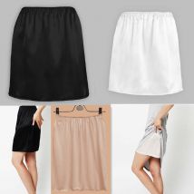 femmes Satin demi Slip jupon sous robe Mini jupe jupe de sécurité femme ample Anti-exposition sécurité jupes