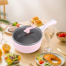 Pot électrique multifonctionnel Double couche cuisinière électrique poêle chauffage à la vapeur bouillante cuiseur à frire marmite ue Plug 220V rose