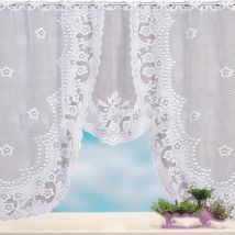 Rideau transparent en dentelle blanche européenne pour chambre à coucher store romain cantonnière de cuisine rideaux de fenêtre diviseurs de café rideau