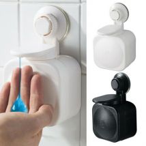 Distributeur de savon à ventouse murale en Abs, boîte étanche pour salle de bains, distributeur de savon liquide #55