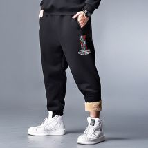 Plus velours épais coton pantalon hommes affichage en vrac pantalons décontractés Plus gros grande taille hiver pantalon garde pantalon