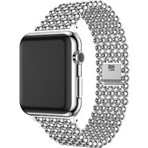Bracelet pour montre Apple 38mm 40mm 42mm 44mm perles Style Bracelet en acier inoxydable pour Iwatch 1 2 3 4 5 Bracelet Bracelet de montre ceinture