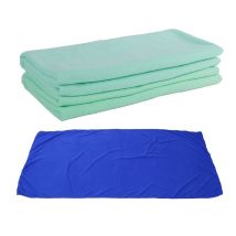 4 pièces grande serviette Microfibre sport bain salle de sport séchage rapide voyage natation Camping plage, 2 pièces vert clair & 2 pièces bleu marine