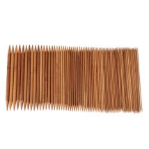 Aiguilles à tricoter en bambou à Double pointe chandail gants à tricoter et chaussettes aiguille artisanale lisse