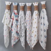 Langes de bain mousseline 100% coton pour bébé | Serviette de bain pour enfants, couvertures de -né, écharpe de bain en gaze, sac de nuit, housse de poussette, tapis de jeu