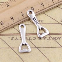 25 pièces breloques ouvre-bouteille de bière 27x10mm pendentifs tibétains fabrication de bijoux antiques bricolage artisanat fait main pour Bracelet