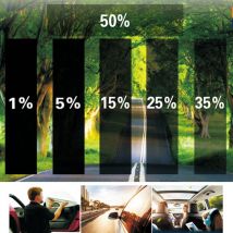 0.5*3m noir foncé fenêtre teinte Film verre 1% 5% 15% 35% 50% rouleau 1 pli voiture Auto maison Commercial Protection solaire été