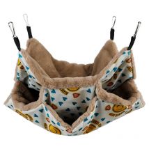 34*34cm Hamster suspendu maison coton cobaye hamac lit petits animaux écureuil nicheurs trois couches Rat écureuil Cage