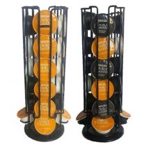 24 tasses rotatives support de dosette de café pour Dolce Gusto Capsule affichage Capsule support en acier inoxydable tour support étagères de rangement