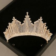 Cristal bandeau reine diadèmes couronne perles Mariage diadème chapeaux Mariage