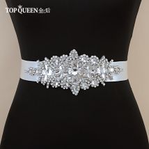 TOPQUEEN – ceinture de mariée strass S01, accessoires de mariage pour robe de soirée et de bal, pour demoiselle d'honneur