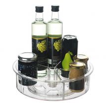 Plateau tournant de cuisine étagère de rangement d'épices 360 Rotation organisateur 12In boisson aux épices support de rangement cosmétique plateau tournant transparent pour cuisine