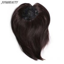 JOY &amp; BEAUTY – postiche toupet synthétique 10 pouces, postiche frange lisse avec fermeture par le haut, épingles à cheveux pour hommes et femmes