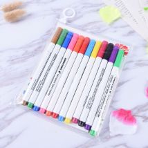 Tissu stylo eau tissu lavable marqueur marquage stylo Textile encre stylo pour Patchwork bricolage artisanat papeterie fournitures 12 couleurs