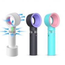Mini refroidisseur tenu dans la main de ventilateur sans lame portatif Rechargeable d'usb aucun ventilateur pratique de feuille avec 3 indicateur LED de niveau de vitesse de ventilateur