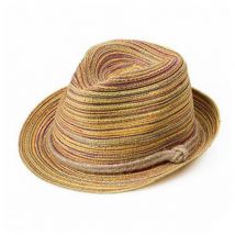 Chapeau de Protection solaire style bohémien pour femmes, avec corde, en paille rayée, Jazz, Panama, casquette Fedora élégante, été