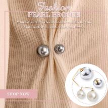 3 pièces/5 pièces perle broche mignon fixe vêtements perle décorative broche pour les femmes Anti-exposition décolleté boucle