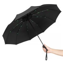 Parapluie entièrement automatique 3 pliant coupe-vent voiture noir revêtement parapluies résistant au vent Parasol pour les femmes