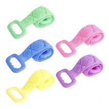 Épurateur de dos Double face en Silicone-serviette de bain en Gel de silice