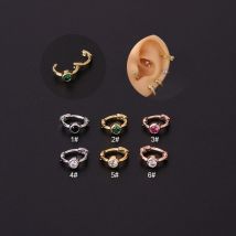 Mini boucles d&#39;oreilles en Zircon multicolore pour femmes, bijoux de Piercing, Helix Tragus Daith Conch Rook Snug, 1 pièce, nouveauté 2022