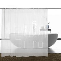 Rideau de douche multifonctionnel avec 12 poches Transparent poche salle de bain rideau de douche