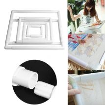 Cadre de broderie en plastique cerceau forme carrée bricolage point de croix Machine couture artisanat couture cerceau broderie outils 5 taille