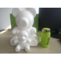 1 pièces 33 cm mousse modèle polystyrène styromousse teddy rose ours blanc artisanat boules pour bricolage fête de noël décoration fournitures