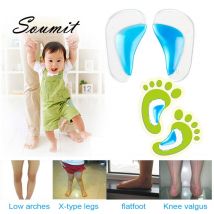 Soumit enfants Gel orthèse semelles orthopédiques pour enfants chaussures Flatfoot correcteur soutien de l'arc orthèse coussinets bébé enfant en bas âge semelle intérieure