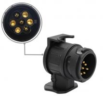 Adaptateur de prise de prise de prise | 13 broches à 7 broches, convertisseur de prise de barre de remorquage, accessoires Auto noirs