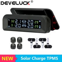 L'alarme de sécurité du système de surveillance de la pression des pneus TPMS peut ajuster l'énergie solaire sans fil 4 capteurs sensibles connectés au verre