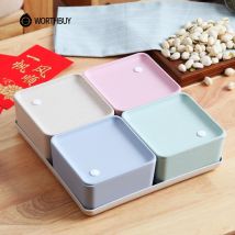 Digne buy conteneur alimentaire pour nouvel an Fruits secs | Boîte de rangement de Snacks, conteneur en plastique anti-fuite paille de blé, organisateur de cuisine