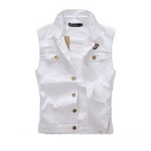 DIMUSI nouvelle gilet homme Denim gilet Vintage sans manches lavé Jeans gilet homme Cowboy déchiré veste gilet décontracté hommes, YA212