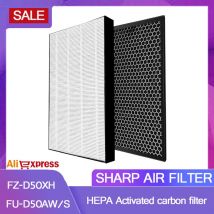 Filtre HEPA pour purificateur d'air pointu, 2 pièces, H12 FU-D50AW FZ-D50XH, anti-poussière, désodorisation et élimination de la fumée, filtre à air pointu