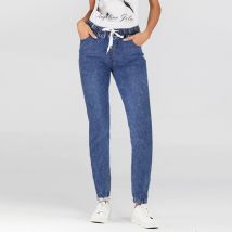 Pantalon lanterne pour femme, pantalon en denim long long, jean crayon féminin, fermeture rapprochée, nouveautés, à lacets