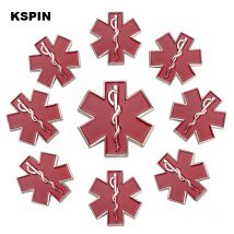 Broche de décalage étoile de la vie | Broche d'ambulance médicale, la queue de la voiture, broche bijoux, ,