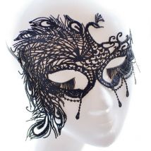 Masque en dentelle pour femmes noires 1 pièce | Sexy masques pour fête Halloween mascarade, masque de carnaval et Costumes vénitiens pour Mardi et Mardi anonyme