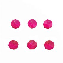 Perles de cristal octogonales Rose monotrou 100 pièces 14mm pour fête événement chaîne de perles de cristal brin