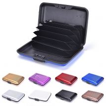 Porte-cartes en aluminium pour hommes et femmes d'affaires, boîte en métal brillant, porte-cartes et porte-cartes pour cartes de crédit étanche, étui pour cartes de crédit