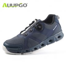 AUUPGO – chaussures de vélo pour hommes, baskets de cyclisme route, de loisirs, ultralégères, respirantes, bleues, , VTT