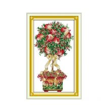 Apple telpatroon aida 14ct 11ct count gedrukt canvas steken borduurwerk DIY handgemaakte handwerken