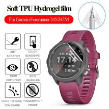 3 pièces de souple TPU Hydrogel Film couverture complète montre écran protecteur antidéflagrant mince Film pour Garmin Forerunner 245 musique