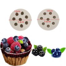 Moule 3D en Silicone pour pâtisserie, ustensile de cuisson pour pâtisserie au chocolat, pour fruits, fraises, myrtille, pour décoration de gâteaux, outil de pâtisserie Sugarcraft