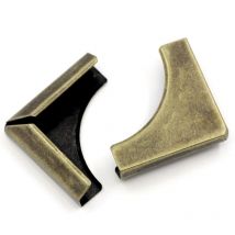 Protecteur d'angle de livres en alliage fer | Scrapbooking, dossiers en Bronze Antique de 4.5cm x 3.2cm(1 6/8 "x1 2/8"), 50 pièces