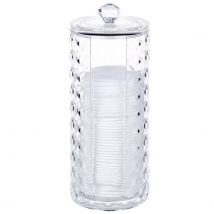 Boîte de rangement pour tampons de coton | Boîtier de rangement anti-poussière 1PC, support Transparent, organisateur de maquillage acrylique, étui de bureau avec couvercle pour tampons de coton