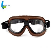 Lunettes Vintage de Moto en cuir Jet Googles | Lunettes Vintage, lunettes de Moto café Racer ski en cuir, lunettes Steampunk