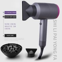 2000W Salon sèche-cheveux 2 en 1 Air sèche-cheveux brosse sèche-cheveux négatif ionique cheveux lisseur peigne Salon Style